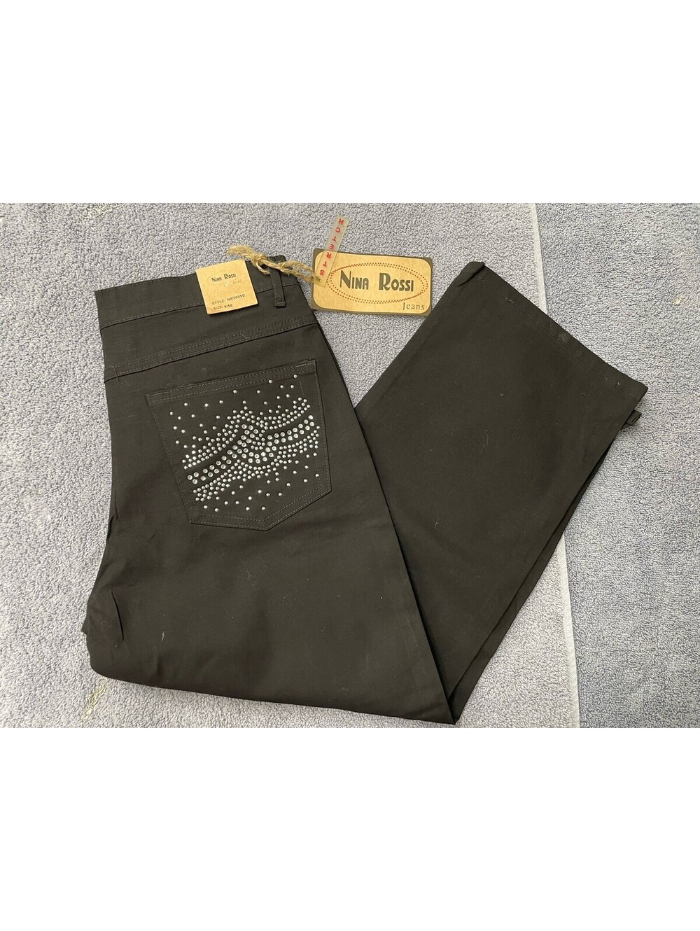 Nina Rossi Jeans Company Juniors Size 9/10 Denim Capri Pants Black